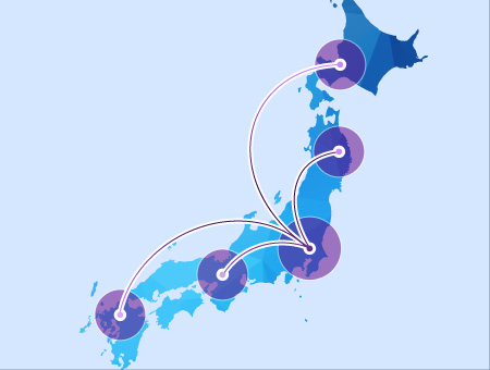 全国カバーのサービス提供体制